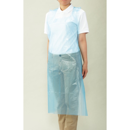 ファーストレイト PEエプロンN 袖なし ブルー FR-835 1箱(50枚)(ご注文単位1箱)【直送品】
