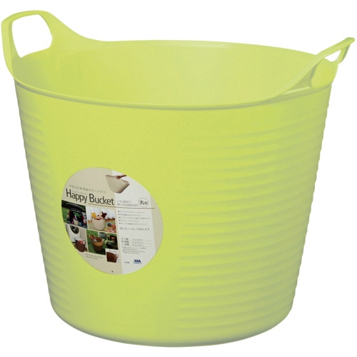 ヒマラヤ化学 ハッピーバケット 本体 丸 M グリーン 1個(ご注文単位1個)【直送品】