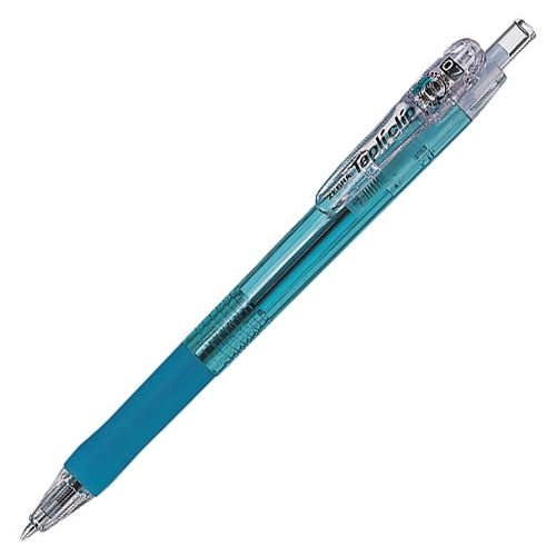 ゼブラ 油性ボールペン タプリクリップ 0.7mm 黒 (軸色:ライトブルー) BN5-LB 1本(ご注文単位1本)【直送品】