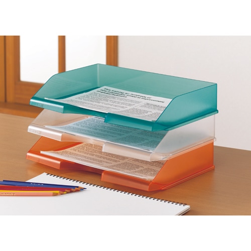 クルーズ スケルトンカラーレタートレー A4ヨコ クリアー LT-600TR 1個(ご注文単位1個)【直送品】