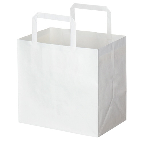 シモジマ　HEIKO　Hフラットチャームバッグ　220-1　白　#003277305　1パック（50枚）（ご注文単位1パック）【直送品】