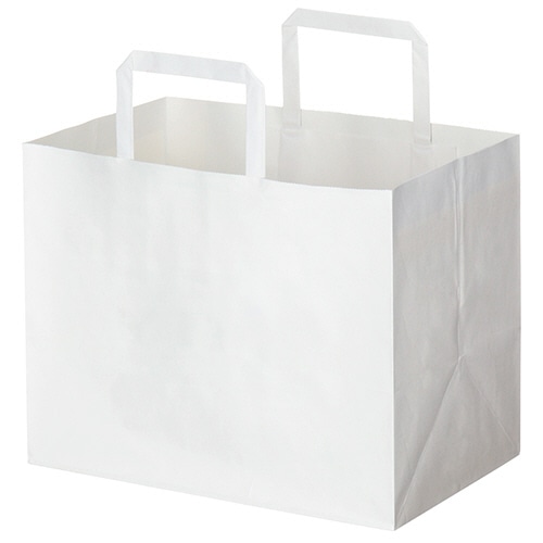 シモジマ　HEIKO　Hフラットチャームバッグ　280-1　白　#003277505　1パック（50枚）（ご注文単位1パック）【直送品】