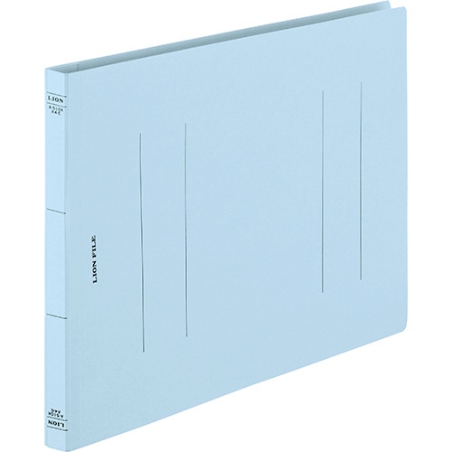 ライオン事務器 フラットファイル(環境) 樹脂押え具 A4ヨコ 150枚収容 背幅18mm ライトブルー A-510KA4E 1冊(ご注文単位1冊)【直送品】