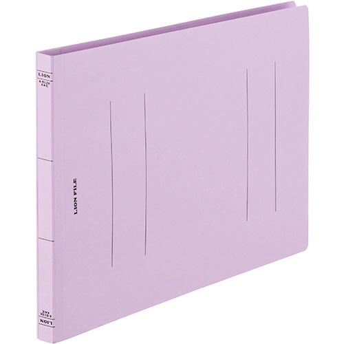 ライオン事務器 フラットファイル(環境) 樹脂押え具 A4ヨコ 150枚収容 背幅18mm パープル A-512KA4E 1冊(ご注文単位1冊)【直送品】