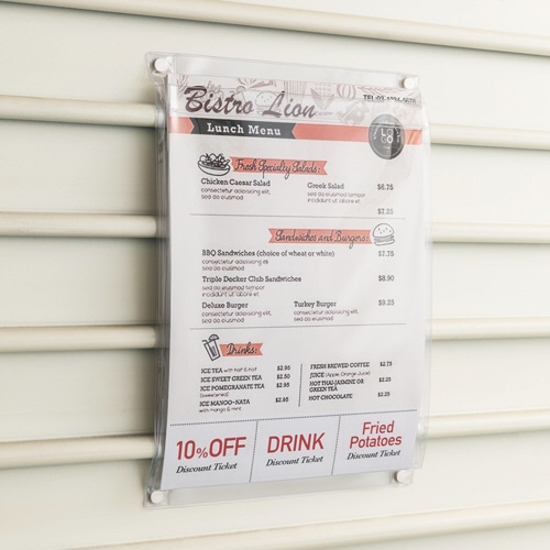 ライオン事務器 マグネットポケット ソフトタイプ A4 W230×D11×H337mm 透明 MP-C4 1個(ご注文単位1個)【直送品】