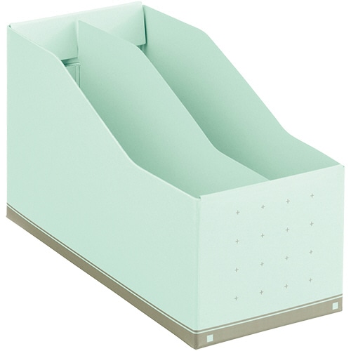 ライオン事務器　ボックスファイル　A5ヨコ　背幅105mm　水　BF-877　1個（ご注文単位1個）【直送品】