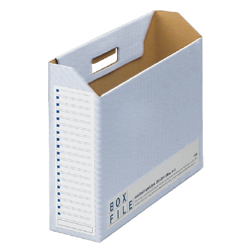 プラス　ボックスファイル　エコノミータイプ　B4ヨコ　背幅100mm　ブルー　FL-098BF　1パック（5冊）（ご注文単位1パック）【直送品】
