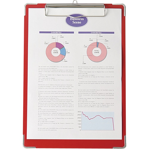 セキセイ カラー用箋挟 A4タテ レッド Y-56C-20 1枚(ご注文単位1枚)【直送品】