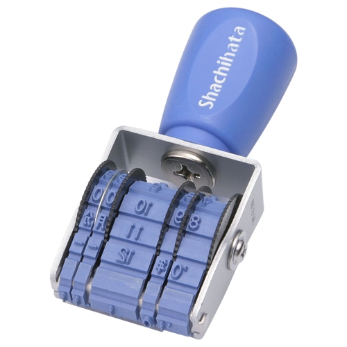 シヤチハタ　回転ゴム印　エルゴグリップ　欧文トビ日付　5号　ゴシック体　小切手用　NFB-5KG　1個（ご注文単位1個）【直送品】