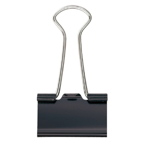 プラス　ダブルクリップ　中　口幅25mm　黒　CP-104　1箱（10個）（ご注文単位1箱）【直送品】