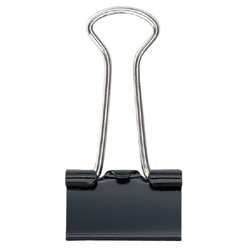 プラス　ダブルクリップ　小　口幅19mm　黒　CP-105　1箱（10個）（ご注文単位1箱）【直送品】