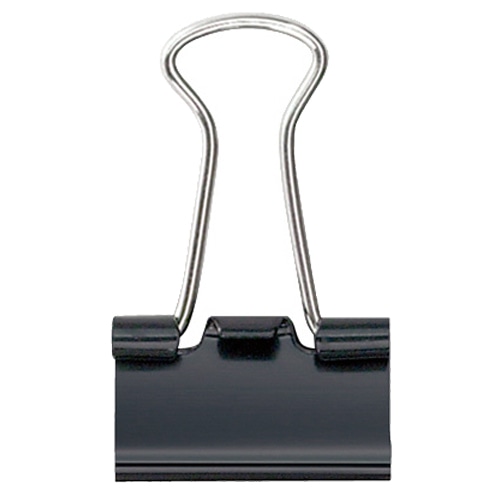 プラス　ダブルクリップ　豆　口幅15mm　黒　CP-106　1箱（10個）（ご注文単位1箱）【直送品】