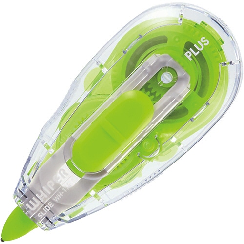 プラス　修正テープ　ホワイパースライド　本体　4mm幅×12m　ライムグリーン　WH-114　LGR　1個（ご注文単位1個）【直送品】