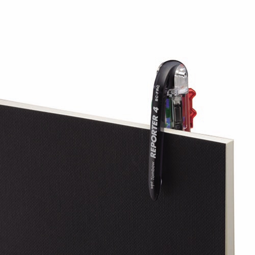 トンボ鉛筆 4色油性ボールペン リポーター4 0.7mm (軸色 透明) BC-FRC20 1本(ご注文単位1本)【直送品】