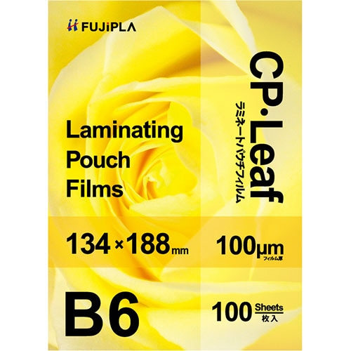 ヒサゴ　フジプラ　ラミネートフィルム　CPリーフ　B6　100μ　CP1013418Y　1パック（100枚）（ご注文単位1パック）【直送品】