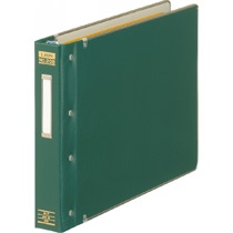 ライオン事務器　バインダー（MP式）　A4ヨコ　20穴　200枚収容　ビニールクロス貼り　緑　No.20B　1冊（ご注文単位1冊）【直送品】