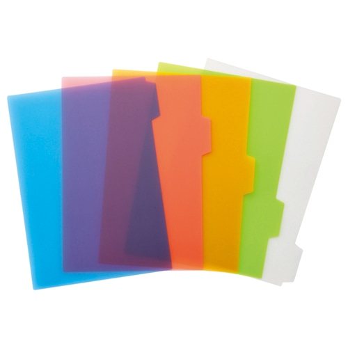 プラス　シンプルワーク　カラーインデックスシート　A4　5色5山　FL-103CH　1組（ご注文単位1組）【直送品】