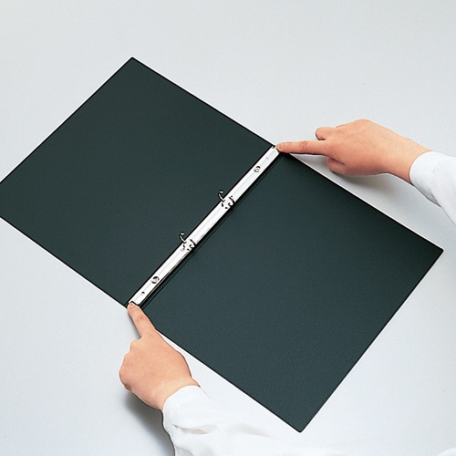 ライオン事務器 リングファイル(スリムタイプ) A4タテ 2穴 130枚収容 背幅22mm ライトブルー RF-23S 1冊(ご注文単位1冊)【直送品】