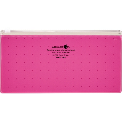 リヒトラブ　AQUA　DROPs　クリヤーケース　PEN（通帳）　赤　F-5301-3　1枚（ご注文単位1枚）【直送品】