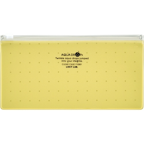 リヒトラブ　AQUA　DROPs　クリヤーケース　PEN（通帳）　黄　F-5301-5　1枚（ご注文単位1枚）【直送品】