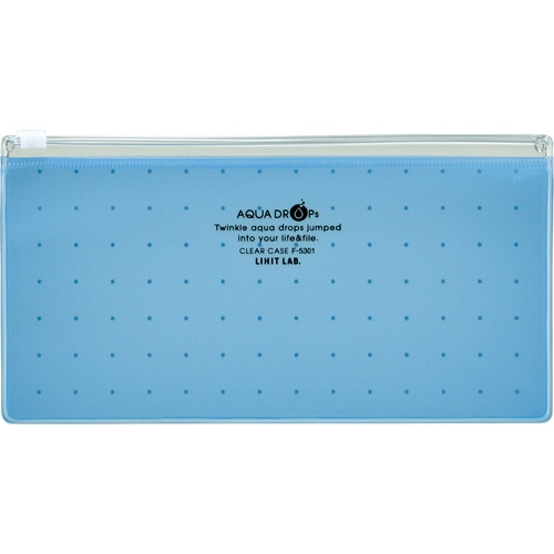 リヒトラブ　AQUA　DROPs　クリヤーケース　PEN（通帳）　青　F-5301-8　1枚（ご注文単位1枚）【直送品】