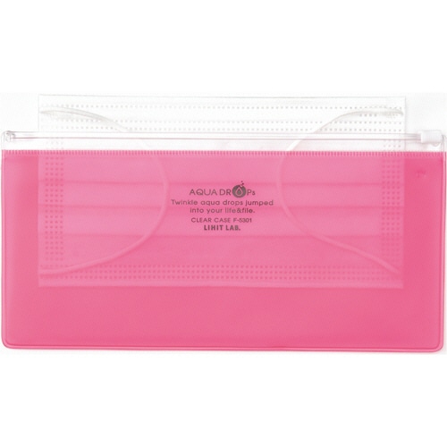 リヒトラブ AQUA DROPs クリヤーケース PEN(通帳) 青 F-5301-8 1枚(ご注文単位1枚)【直送品】