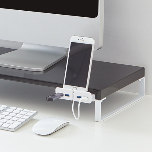 リヒトラブ USBハブ(机上台専用) 白 A-7337-0 1個(ご注文単位1個)【直送品】