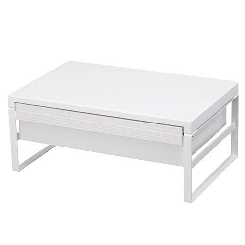 リヒトラブ 机上台 引出し付ハイタイプ 幅390mm 白 A-7342-0 1台(ご注文単位1台)【直送品】