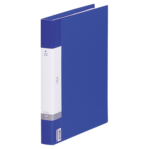 リヒトラブ　リクエスト　名刺帳（ポケット交換タイプ）　A4タテ　30穴　500カード　ヨコ入れ　青　G8802-8　1冊（ご注文単位1冊）【直送品】