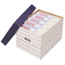 プラス ストレージボックス フタ式分離タイプ A4用 内寸W325×D420×H270mm ネイビー DN-245 1個(ご注文単位1個)【直送品】