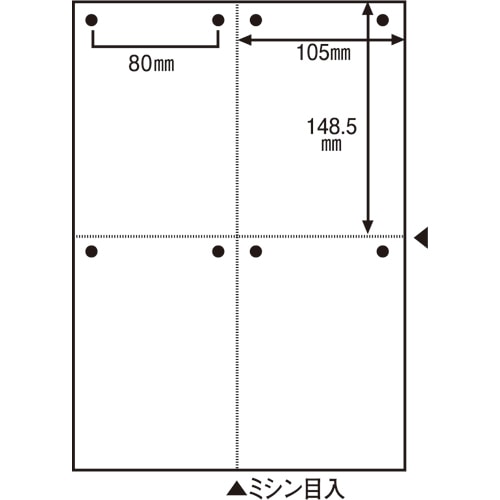 ヒサゴ マルチプリンタ帳票(森林認証紙) A4 白紙 4面 8穴 FSC2007Z 1箱(1200枚)(ご注文単位1箱)【直送品】