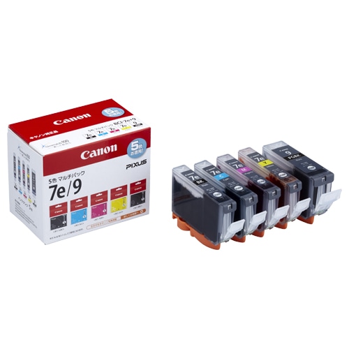 キヤノン　インクタンク　BCI-7e＋9／5MP　5色マルチパック　1018B003　1箱（5個：各色1個）（ご注文単位1箱）【直送品】