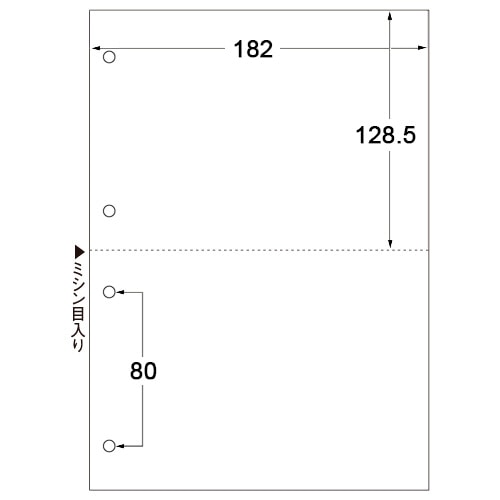ヒサゴ マルチプリンタ帳票(森林認証紙) B5 白紙 2面 4穴 FSC2053 1冊(100枚)(ご注文単位1冊)【直送品】