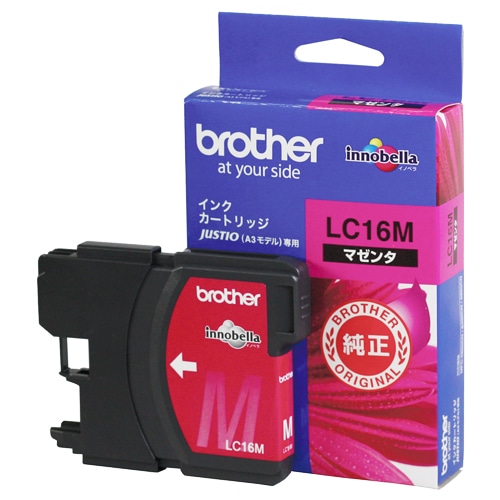 ブラザー　インクカートリッジ　マゼンタ　大容量　LC16M　1個（ご注文単位1個）【直送品】