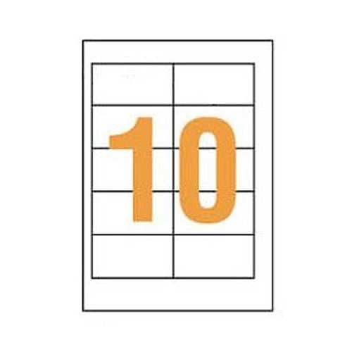 ライオン事務器 LPタックラベル A4判 47×90mm(10片入) LP-210W4 1箱(100シート)(ご注文単位1箱)【直送品】