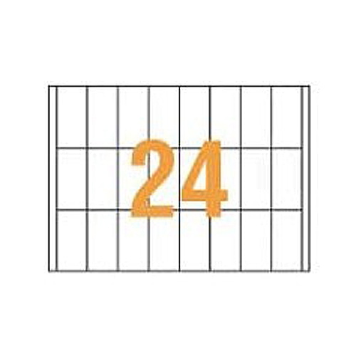 ライオン事務器 PPCタックラベル A4判 35×70mm(24片入) PPC-24A 1箱(100シート)(ご注文単位1箱)【直送品】