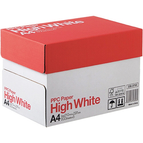 PPC PAPER High White A4 1箱(2500枚:500枚×5冊)(ご注文単位1箱)【直送品】