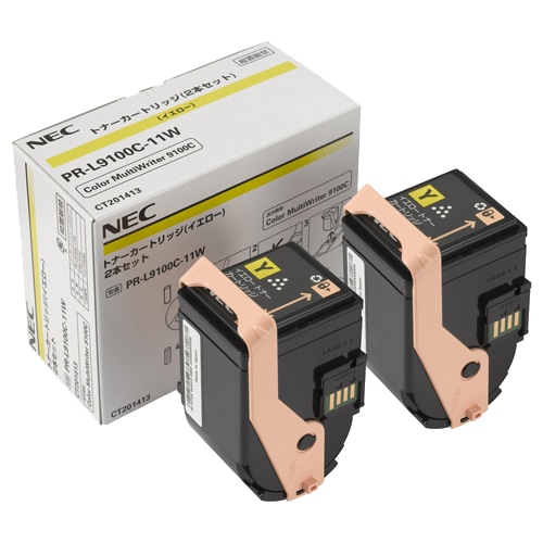 NEC　トナーカートリッジ　イエロー　PR-L9100C-11W　1箱（2個）（ご注文単位1箱）【直送品】