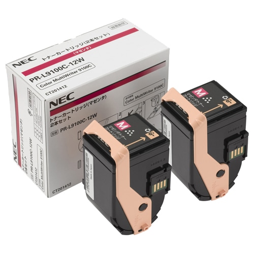 NEC　トナーカートリッジ　マゼンタ　PR-L9100C-12W　1箱（2個）（ご注文単位1箱）【直送品】