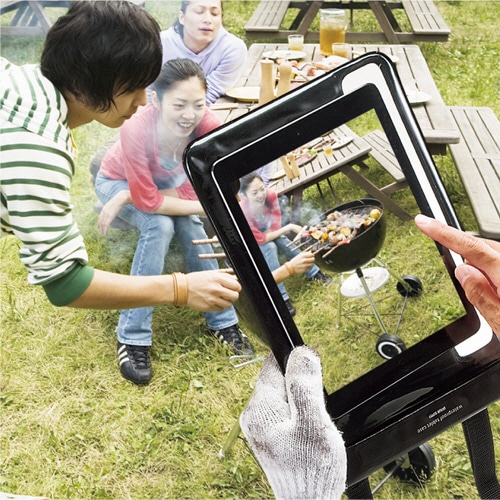 サンワサプライ タブレット防水防塵ケース スタンド・ショルダーベルト付 10.1型まで対応 ブラック PDA-TABWPST10BK 1個(ご注文単位1個)【直送品】