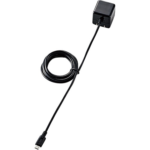 エレコム　ケーブル一体型スマホ用AC充電器（高寿命・1A）　ブラック　1.5m　MPA-ACMAC155BK　1個（ご注文単位1個）【直送品】