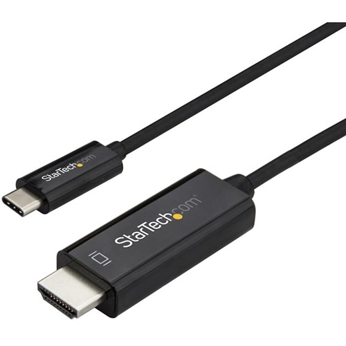 StarTech.com　USB　TypeC-HDMI変換ディスプレイケーブル　ブラック　1m　4K／60Hz対応　CDP2HD1MBNL　1本（ご注文単位1本）【直送品】