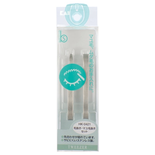 貝印　Bs毛抜き・マユ毛抜きセット　Hk0421　1セット（2本）（ご注文単位1セット）【直送品】