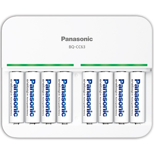パナソニック　充電器　8列　単3・単4形用　BQ-CC63　1個（ご注文単位1個）【直送品】