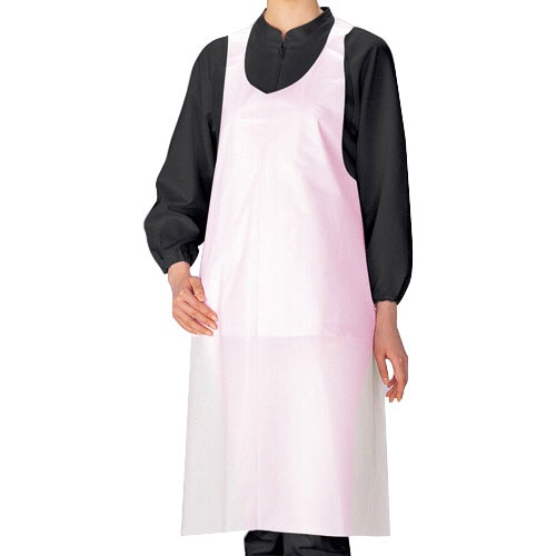 宇都宮製作 ポリエプロン ディスポタイプ M ピンク 1パック(50枚)(ご注文単位1パック)【直送品】