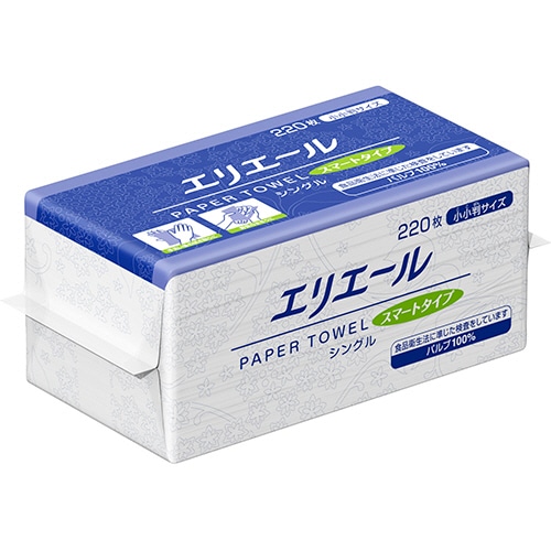 大王製紙　エリエール　ペーパータオル　スマートタイプ　シングル　小小判　220枚　1パック（ご注文単位1パック）【直送品】