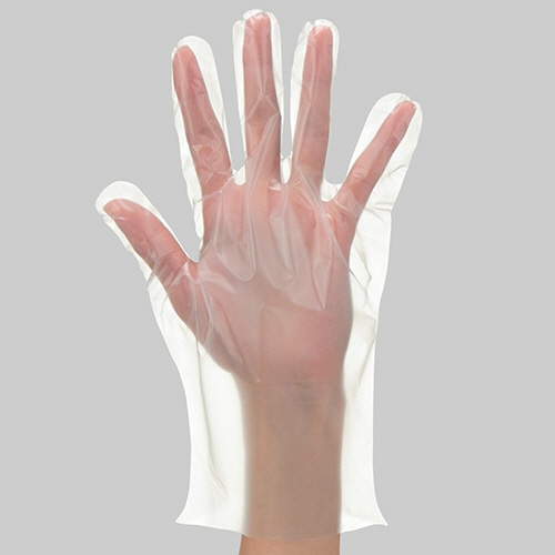 川西工業 ポリエチレン手袋 #2019 外エンボス クリア L 1箱(100枚)(ご注文単位1箱)【直送品】