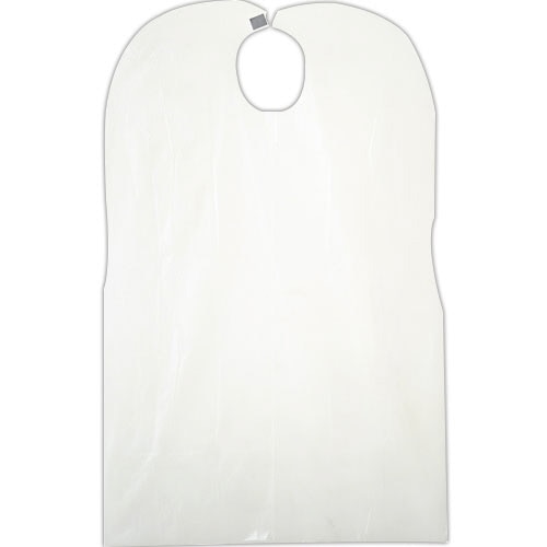 川西工業　食事用エプロン　半透明　#4445　1箱（50枚）（ご注文単位1箱）【直送品】