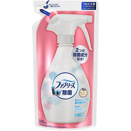 P＆G　ファブリーズ　ダブル除菌　香料無添加　つめかえ用　320ml　1個（ご注文単位1個）【直送品】
