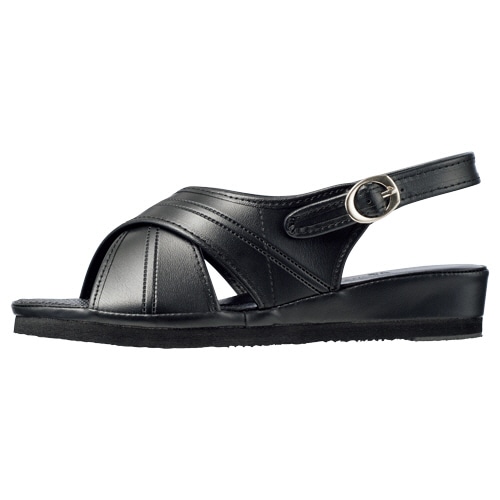 山一 スタンダードクロスサンダル 黒 Lサイズ 10-BK-L 1足(ご注文単位1足)【直送品】